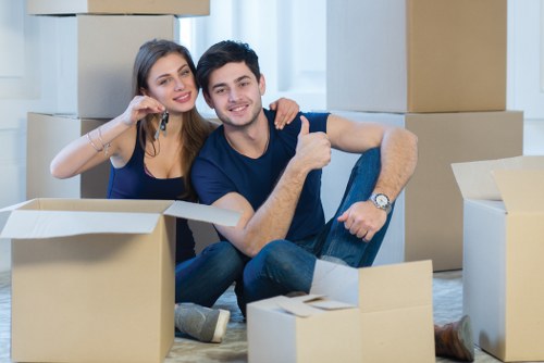 Professional removal company handling a Shoreditch home move