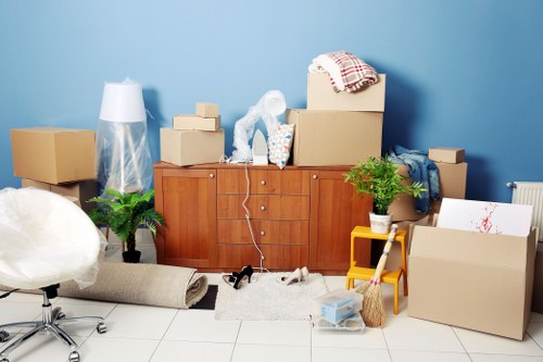 Removals team planning a move in Shoreditch