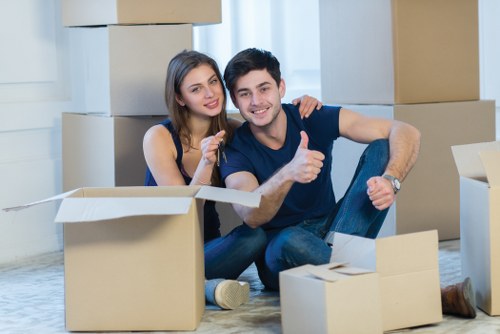 Movers handling a Shoreditch property relocation with clear pricing