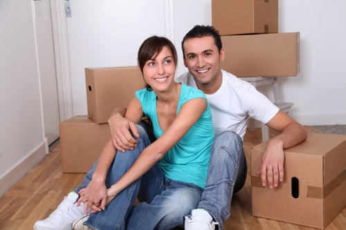 Loading furniture and boxes for a Shoreditch van move