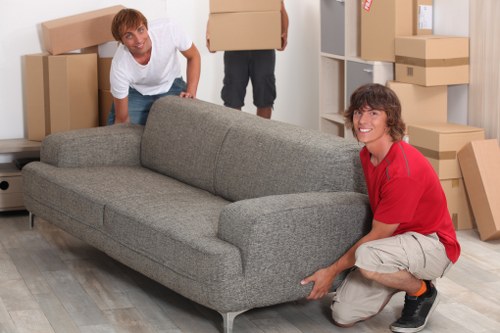 Packed moving boxes ready for a Shoreditch home relocation
