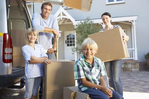 Moving boxes and furniture during a Shoreditch removals service