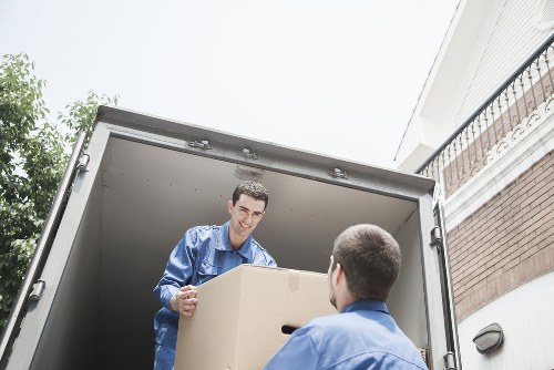 Loading secured furniture into a removals van for Shoreditch relocation